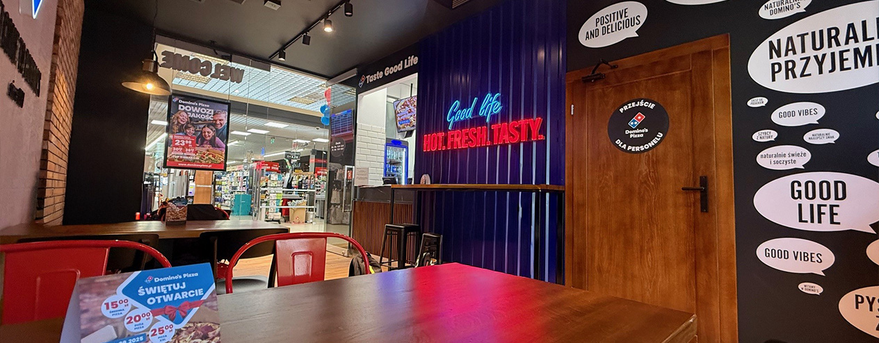 Domino’s Pizza Poznań Druskienicka  wewnątrz